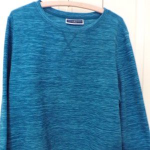 Karen Scott Women's Plus Size Marled Microfleece Top Blue Size 1X